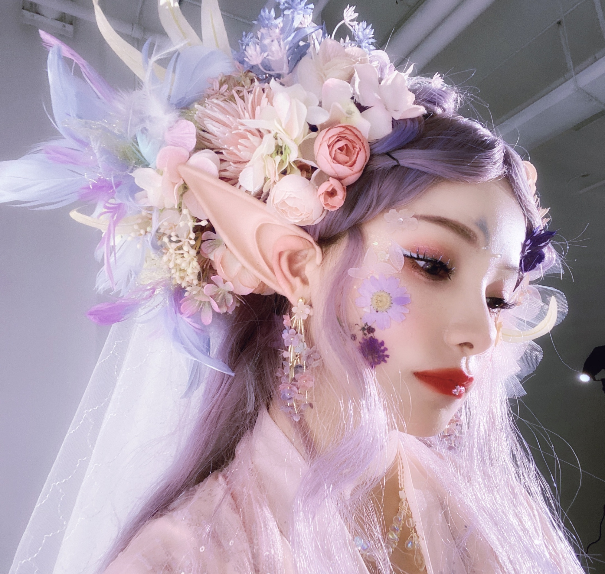 谢安然的汉服"鲛人妆"好美,当镜头放大,女生看了也忍不住心动